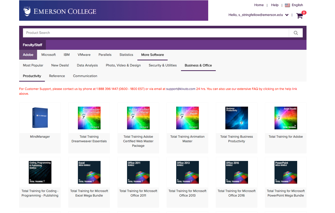 Typical On The Hub catalog page
