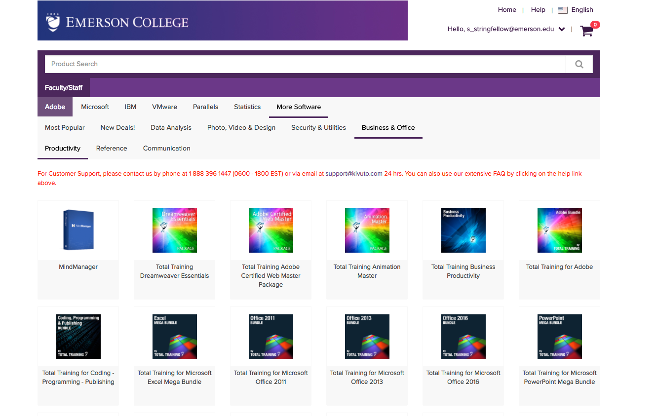 Purchasing Discounted Software – Emerson College Technology & Media