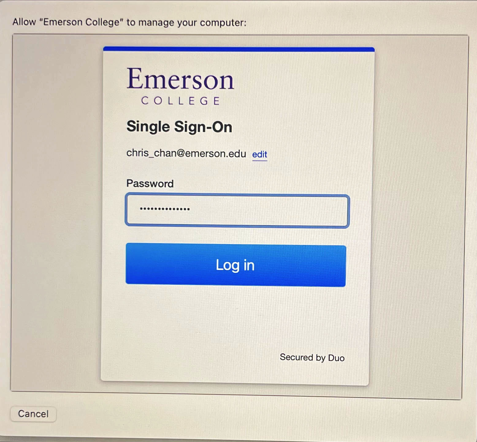 Zero Touch Deployment (Mac Machines) Emerson College Technology & Media
