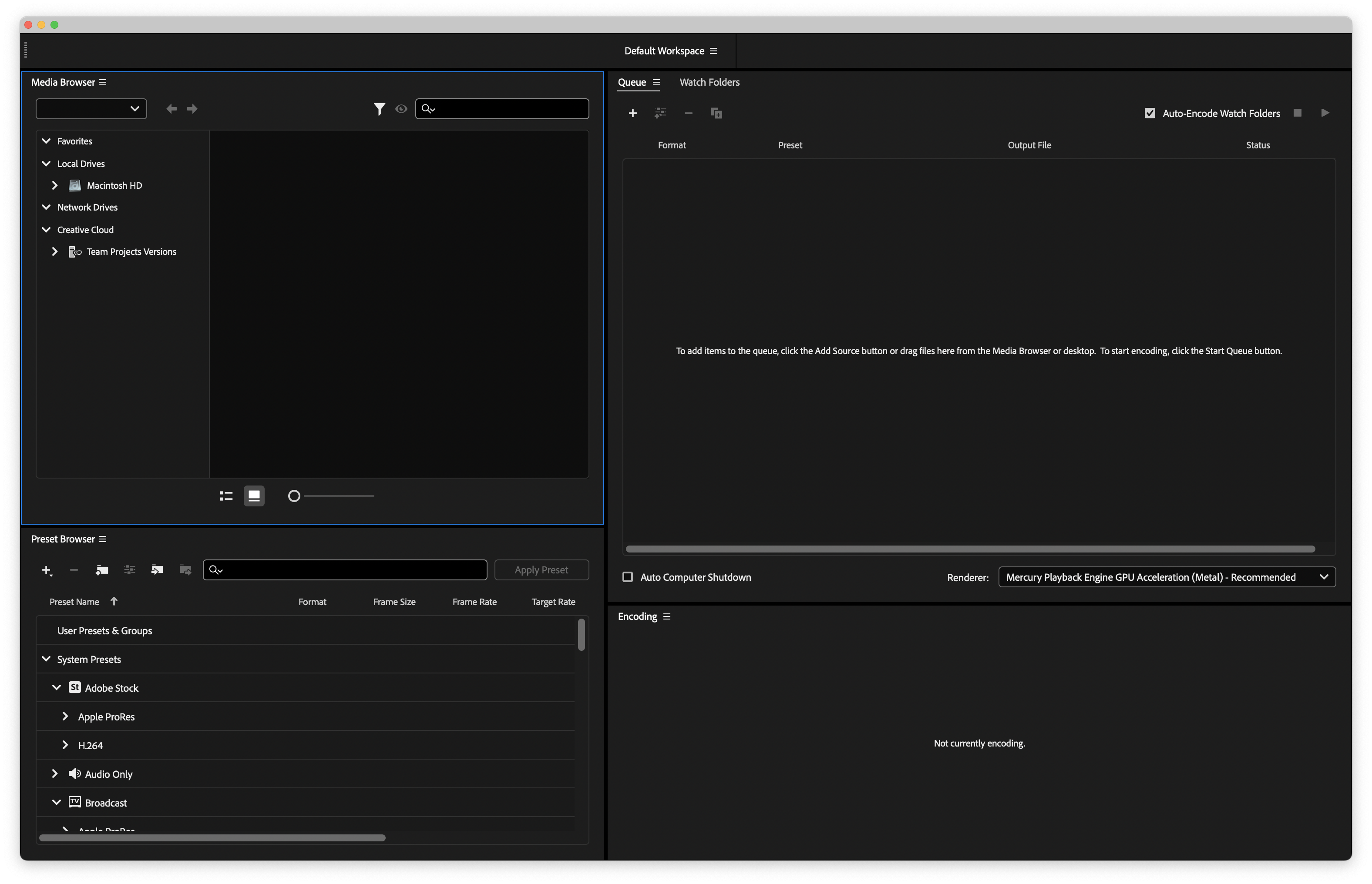 Adobe media encoder permissions emerson college technology media