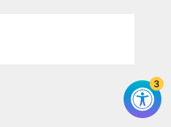 Screenshot of the Sa11y plugin icon with a notification badge indicating 3 errors and/or warnings