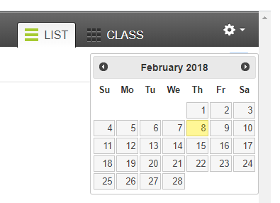 The calendar attendance tool within Canvas.