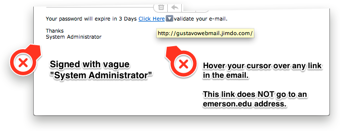 Phishing Email Example #1